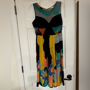 Tracy Reese Silk Abstract Maxi Dress